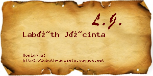 Labáth Jácinta névjegykártya